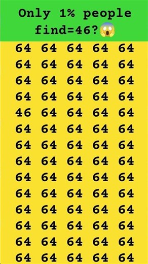 find 46😱🤔 subscribe for more puzzle #shorts #viral #brainteasers #numbers #trending #fypシ #quiz #new
