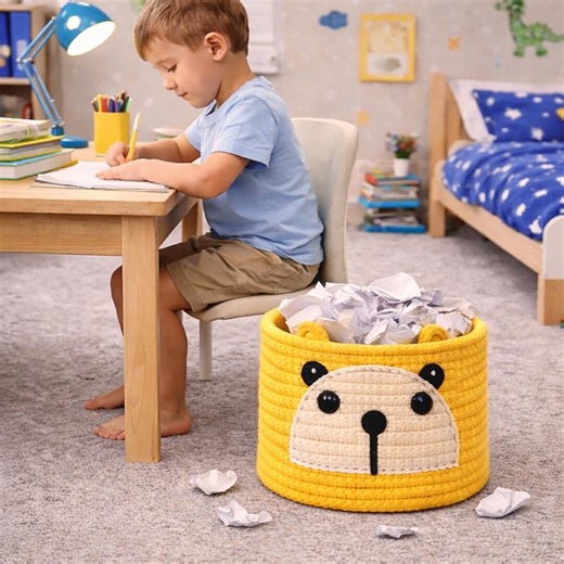 Deer Crochet Basket Pattern With Lid, Woodland Animal Storage Basket PDF, Cute Deer Organizer, Nursery Decor Crochet Pattern - Etsy UK