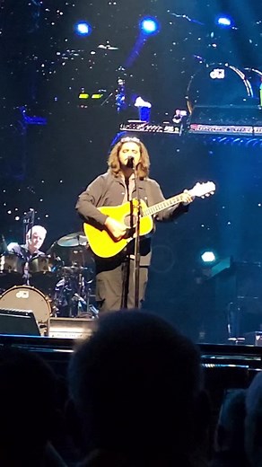 Deacon Frey singing Peaceful East Feeling with the Eagles. #joewalsh #80smusic #70smusic #classicrock #boomer #genx #thelonggoodbye #omaha #omahanebraska #vincegillmusic #vincegill #deaconfrey #chihealthcenter #eagles #eaglesmusic #eaglesband