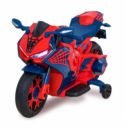 6V Spiderman Motorcycle, Battery Ride on Toy, for Kids, Ages 3
