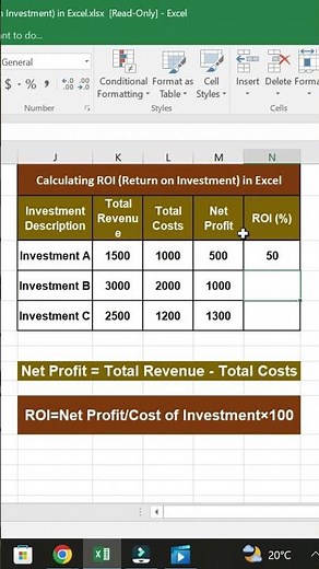 Calculating ROI (Return on Investment) in Excel | Easy Excel Formula Guide