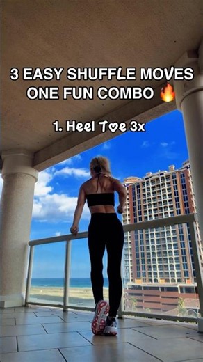 3 Easy Shuffle Moves + 1 Fun Cardio Combo | Back View