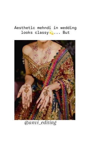 Bride with full hand mehndi hits different 💯❤ #rashmikamandanna #mehndi #aesthetic