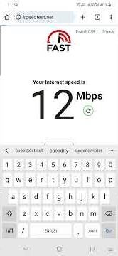 Vi 4G speedtest on mobile browser