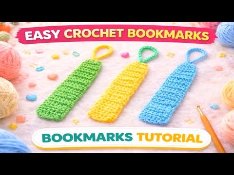 Crochet Bookmark Tutorial / Easy & Cute Bookmarks