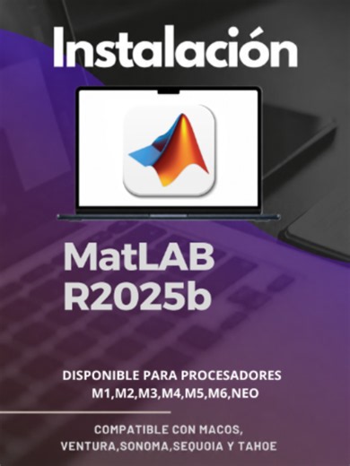 💼 ¡Instala MATLAB R2025b en macOS fácil y rápido! 💻📊✨ Potencia tus proyectos de ingeniería, matemáticas, ciencia y programación con MATLAB R2025b, una potente plataforma profesional para realizar cálculos numéricos, análisis de datos, simulaciones, desarrollo de algoritmos y visualización de resultados directamente en Mac. Ideal para estudiantes, ingenieros, investigadores y profesionales que necesitan herramientas avanzadas para trabajar con modelos matemáticos, datos, simulaciones y proyect