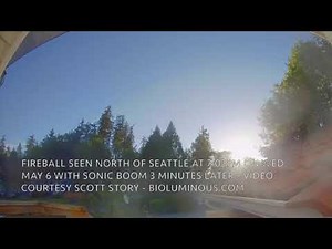 Daytime space fireball makes massive sonic boom in Seattle!