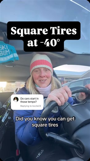 Pavlina Sudrich on Instagram: "Yes but you’ll probably have square tires. PS- I am an unbalanced washing machine 😂😂 #DYK #Winter #ColdWeather #ColdWeatherTips #Safety Winter WinterSafety ColdWeatherSafety 40Below FunFact Canada WinterInCanada"
