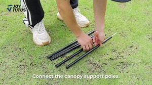 JOYTUTUS SUV Tailgate Tent with Three Sides Awning and Poles, Water Resistant SUV Camping Tent with Car Roof Cover, Car Camping Universal Fit Most SUVs, Cars, Grey Blue