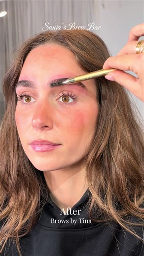 Brows by Tina 🤍 Book your appointment at SaniasBrowBar.com #SaniaBrowBar #NYCBrows #BrowArtist #BrowGoals #BrowShaping