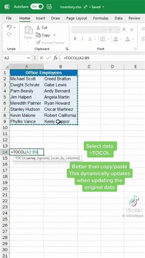 How to use Tocol & Torow Formula in Excel : Excel New Function