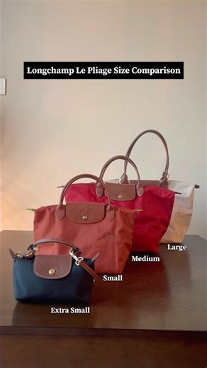 Longchamp Tote Size Comparison - Le Pliage Pouch vs Small vs Medium vs Large ❤️