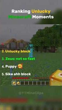 Ranking Most Unlucky Minecraft Moments #meme #minecraft #minecraftshorts