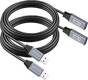 BlueRigger USB 3.0 Extension Cable (3FT, 5 Gbps, Type A Male to Female Adapter Cord) - Long USB Repeater Extender for VR Headset, Printer, Hard Drive, Flash Drive, Keyboard, Mouse, Xbox