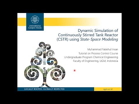 State Space Modeling of CSTR Dynamic Simulation in Simulink