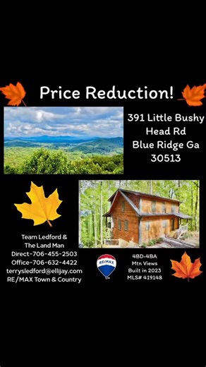 PRICE REDUCTION!! Stunning Log Cabin Retreat in the North Ga...