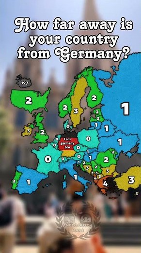 How far away is your country from Germany? 🇩🇪 #europe #map #mapping #shorts