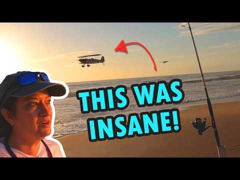 This Plane Was WAY Too Close to Me - beach fishing tips for beginners
