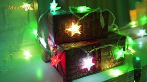 Minetom Star String Lights Plug in - 33 ft 100 LED Star Fairy String Lights with Remote and Timer, Waterproof for Bedroom Tent Loft Bed Shelf Porch Patio Wedding Party Décor, Warm White + Multicolor