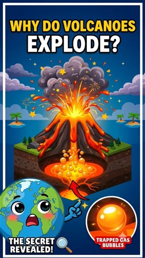 How Are Volcanoes Formed and How Do They Erupt? | Animated Science Lesson#shorts #volcano #animation
