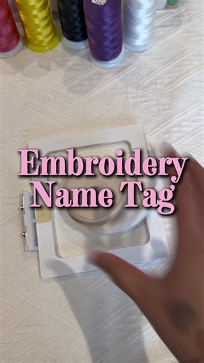 It has been a while since my last video, but I am back with a new embroidery name tag!! . . . #viral #embroidery #nametag #smallbusiness #CapCut