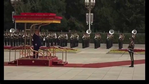 Sometimes there are just no words for the history we are witnessing….Why did Trump himself post this?Watch the positioning of Xi & Trump during the military review…