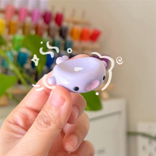 Purple Whale Worry Stones | Emotional Support Pebble | Kpop Inspired Gift | Anxiety Relief | Polymer Clay - Etsy