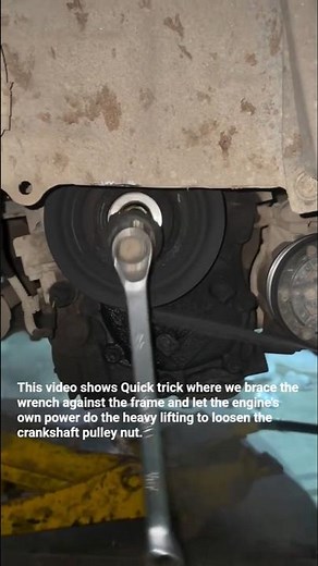 Using the Starter Motor to Break a Stuck Crank Bolt!