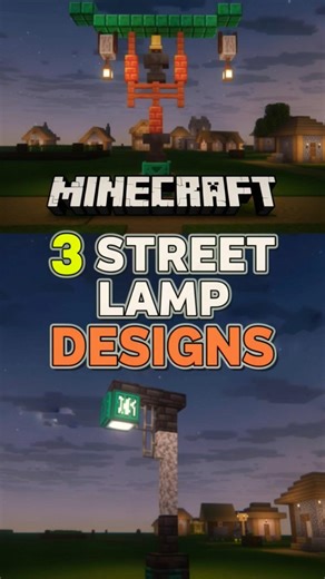 Minecraft: 3 Street Light Design Ideas | Lamp Post Build Hacks