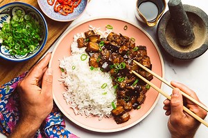 Fried Aubergine With Black Pepper And Miso - Simple Vegetable Stir Fry