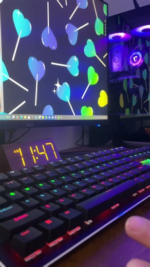 MSI Keyboard ASMR. (Cherry blue switch)🍒🔵🥶