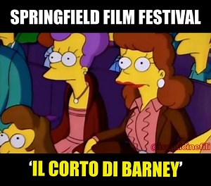 Barney: “Mi chiamo Barney Gumble e sono un alcolizzato!” Lisa: “Questa è una riunione delle giovani esploratrici...” Barney: “Davvero? O forse non volete ammettere di avere un problema.” Il miglior corto di sempre! :) « Luca » | I Soliti Cinefili