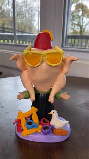 DIY, Crafts, Altered Moments on Instagram: "This was the second Altered Moments creation I ever made, and still one of my favorites. Thanksgiving just wouldn’t be the same without a rewatch of this classic episode of Friends, featuring Monica with a turkey on her head. Hope you enjoy this walk down memory lane! #alteredmoments #preciousmoments"