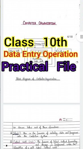 Nios Class 10th Data Entry Operation Practical File 👍