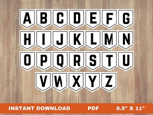 Cute Printable Banner, Birthday Party, Shower Decoration, Bulletin Board, Event Decor, Simple All Caps, Swallowtail Design, Instant Download - Etsy Australia