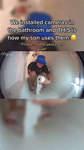 Bathroom Camera Caught Him in the Act😳