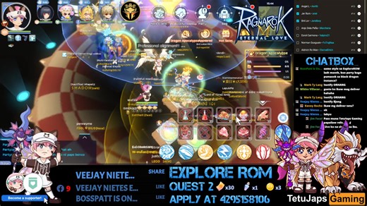 Explore RO:M with TetuJaps Gaming Quest 2: The Next Chapter of the Black Dragon! It has appeared in the wastelands of the Black Reputation System of the Abyss. Its name is the Black Dragon, and it is larger and more destructive. After adventurers successfully defeat the Green Dragon and Red Dragon, the Black Dragon's roar reverberates throughout the Abyss, as if the Yggdrasil Tree were about to collapse. Adventurers must defeat it! To Join: Participants must be follower of my page: TetuJaps Gami