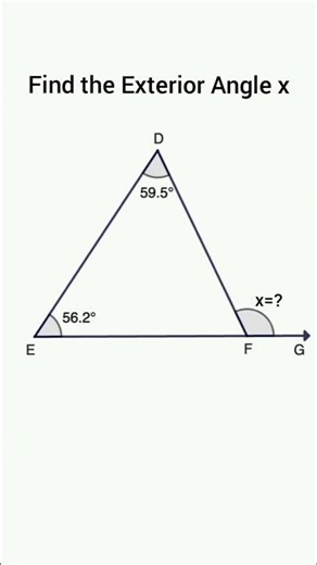 Find Exterior Angle of triangle| Exterior Angle Theorem | Find x | the problem solver
