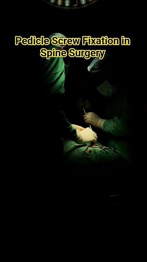 Pedicle Screw Fixation in Spine Surgery #spinesurgery #orthopedics #neurosurgery #surgeryvideo