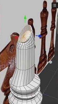 How to Model chess pieces (Knight) in android app (Prisma 3D) || ♟️🎲3D Modelling in Mobile | #shorts