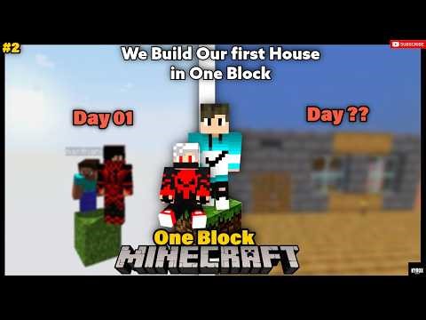 FINALLY! Our First House in Minecraft | One Block Survival ! ‪@DEVILPLAYSYTs‬
