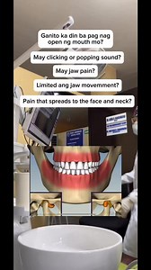 A common symptom of TMJ disorder is the clicking or popping sound when opening or closing the mouth. TMJ disorders can lead to muscle tension and spasms in the jaw, neck, and head, contributing to headaches and ear pain. #tmjpainmanagementclinic | Aurea Mangundayao
