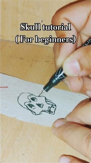 skull tutorial for beginners #art #drawing #painting #sketch #skull #tutorial #artclass #ytshorts