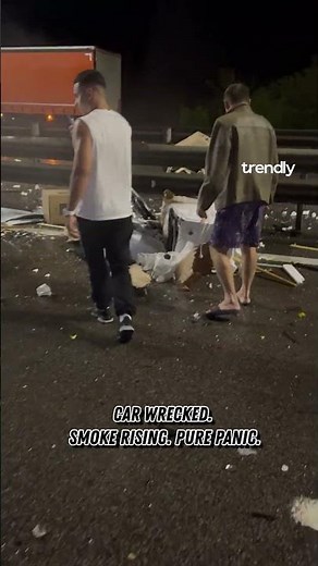 M4 Highway Crash Aftermath Caught on Camera