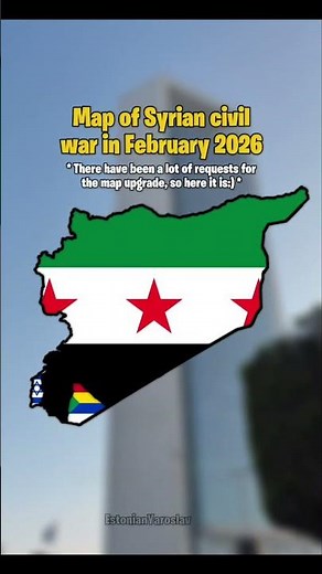 Map of Syrian Civil war in February 2026 #country #europe #geography #map #mapping #syria #war