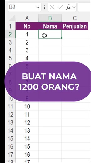 Panicking Because You Need to Create 1,200 Names for an Excel Test? Use This Trick! 💡