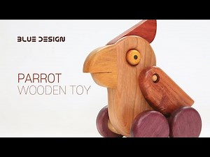 Make a wooden toy parrot with moving wings
