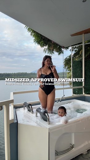 Chic Black One-Piece Swimsuit with Cover-Up