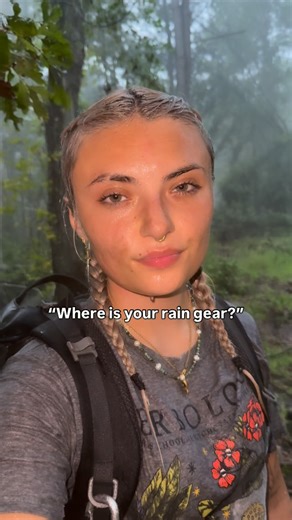 Kira Faun Cates🦊 on Instagram: "Some of yall got so mad at me the first time I posted this video 😂 sometimes a girl just has to feel the rain on her skin and release her inhibitions, yk? ☔️ In actuality, I did have a poncho in my backpack, but between the rain that would’ve gotten in anyways and flooding my boots while working in the field, it wasn’t worth it to stop and pull it out lol • • • • • • #biology #ecology #fieldwork #lol #whereisyoursword"