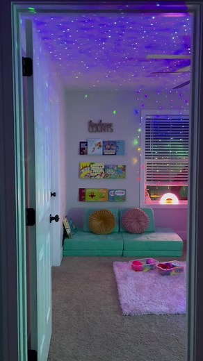 Finally finished my beautiful girls sensory room! A place she can be safe and be herself! 🥹💗🧩 #sensoryroom #autismawareness #neurodivergent #autismacceptance #toddlersoftiktok